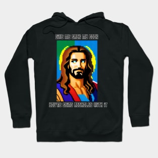 Pixel Jesus' Book Hoodie